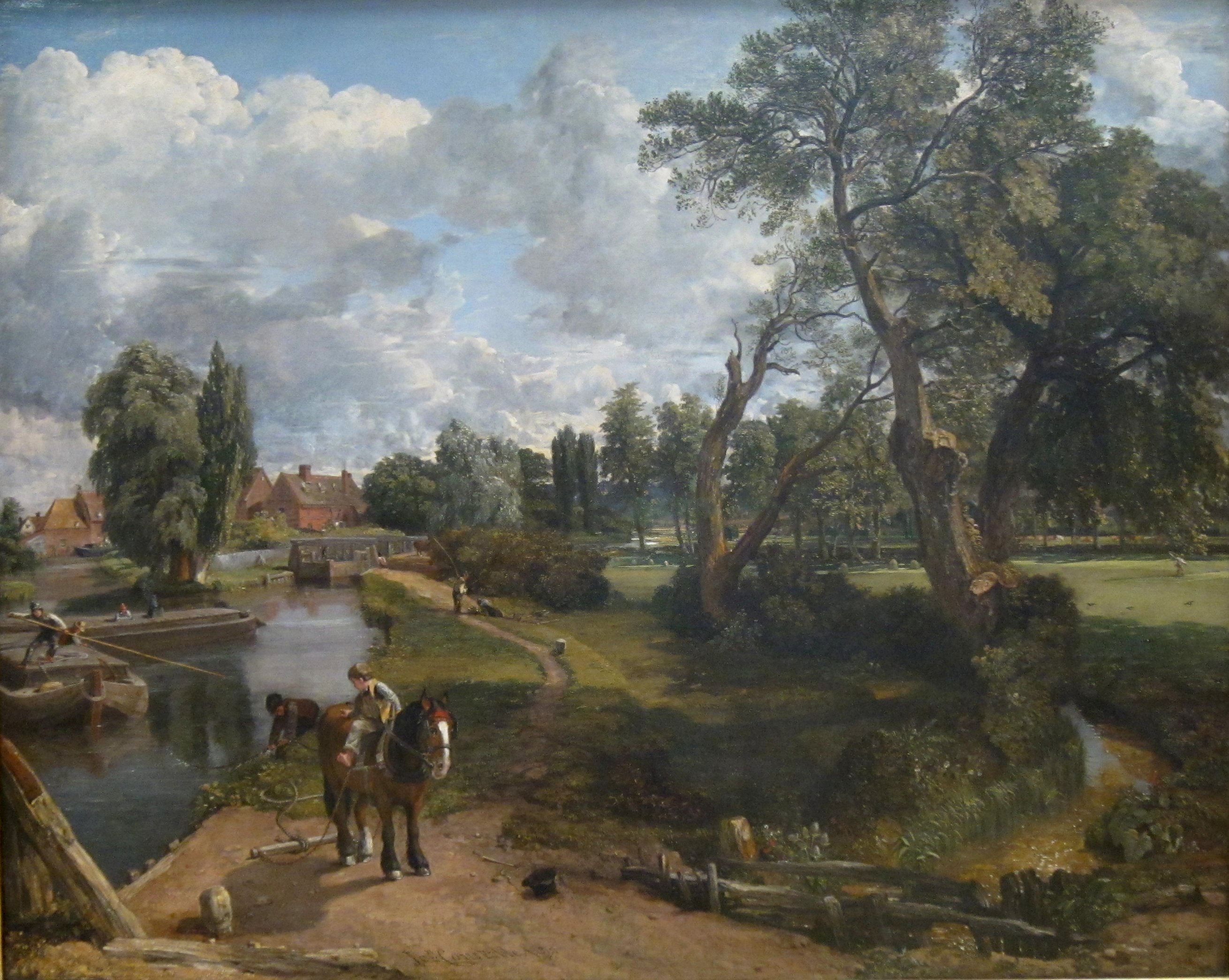 Flatford Mill or Scene on a Navigable River